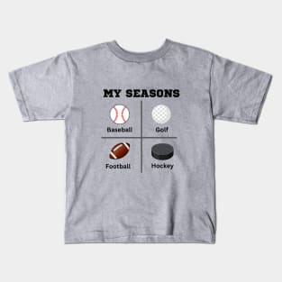 Four Seasons of Sports Kids T-Shirt